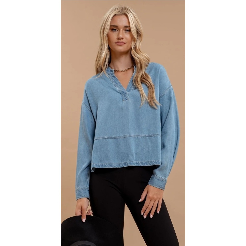 Bobbi Rocco Boho Western Denmark Denim Long sleeve Medium - Picture 1 of 8